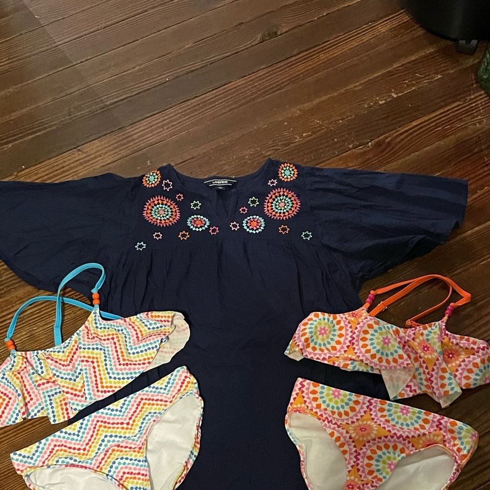 Lands End Girls bathing suit lot Size 8